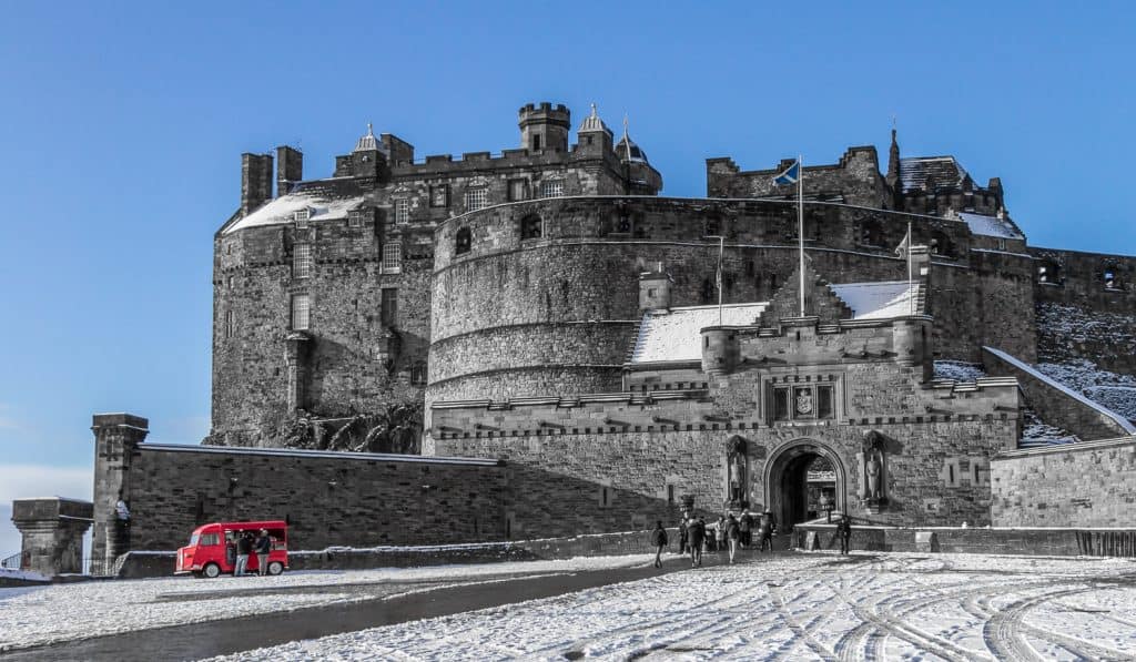 Edinburgh Castle on a Snowy Day