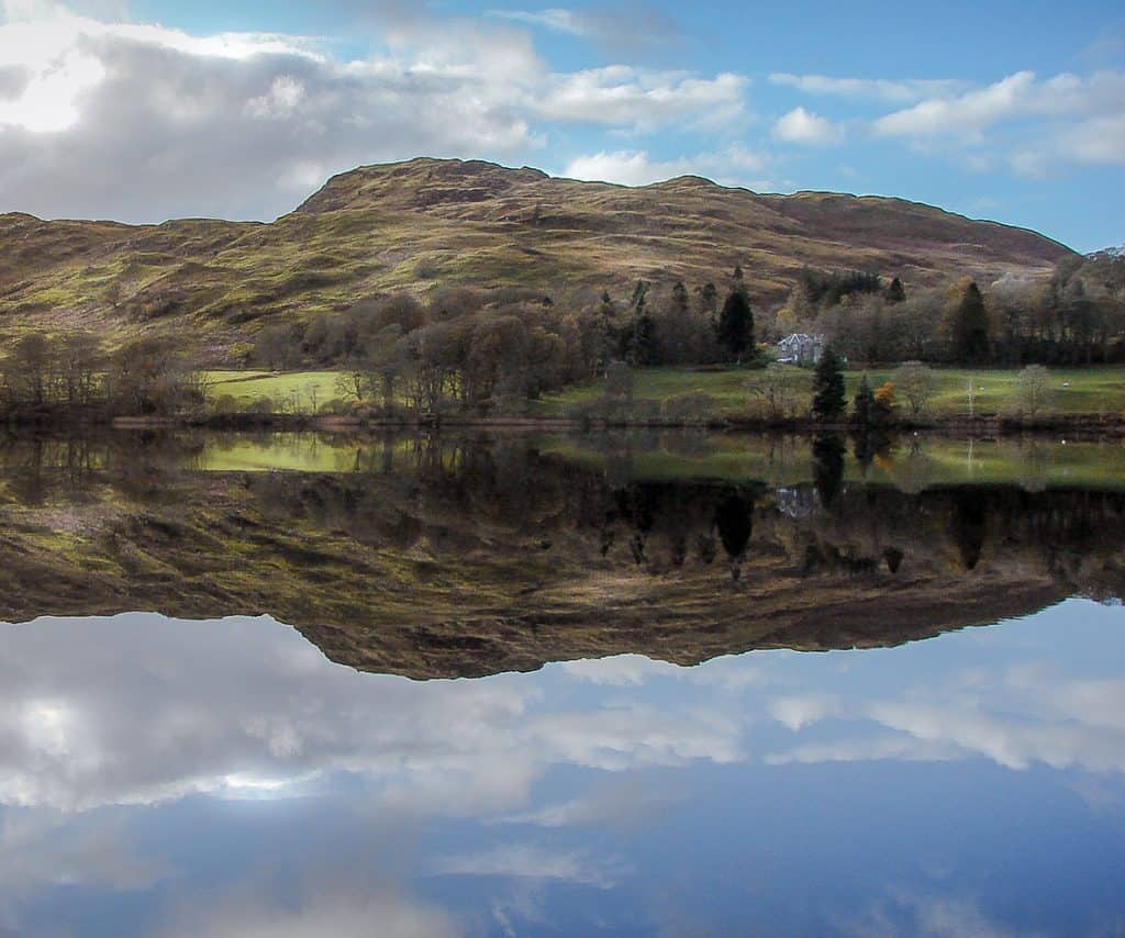 A mirror calm on Loch Ederline