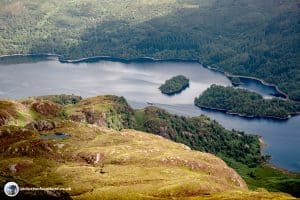 The steamship Sir Walter Scott heading up Loch Katrine