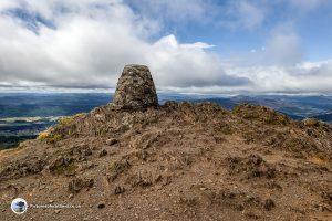 Viewpoint marker on top of Ben Vrackie