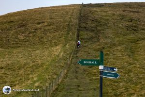 The steep route up Caerketton hill