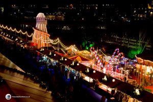 Edinburgh Christmas Market - Looking down from the top level