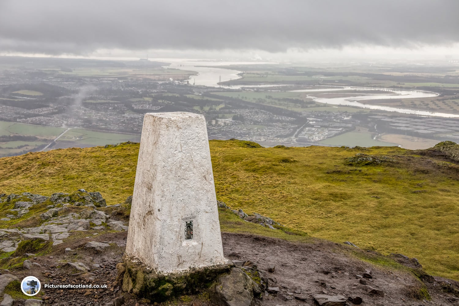 The view from the summit of Dumyat hill