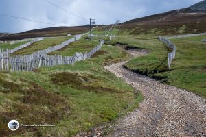 The path heads steeply up the slope