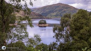 Glen Finglas reservoir with Ben Ledi behind it