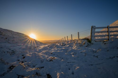 Pentland hills in the snow