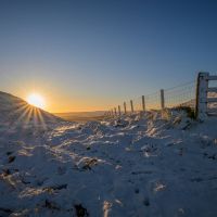 Pentland hills in the snow